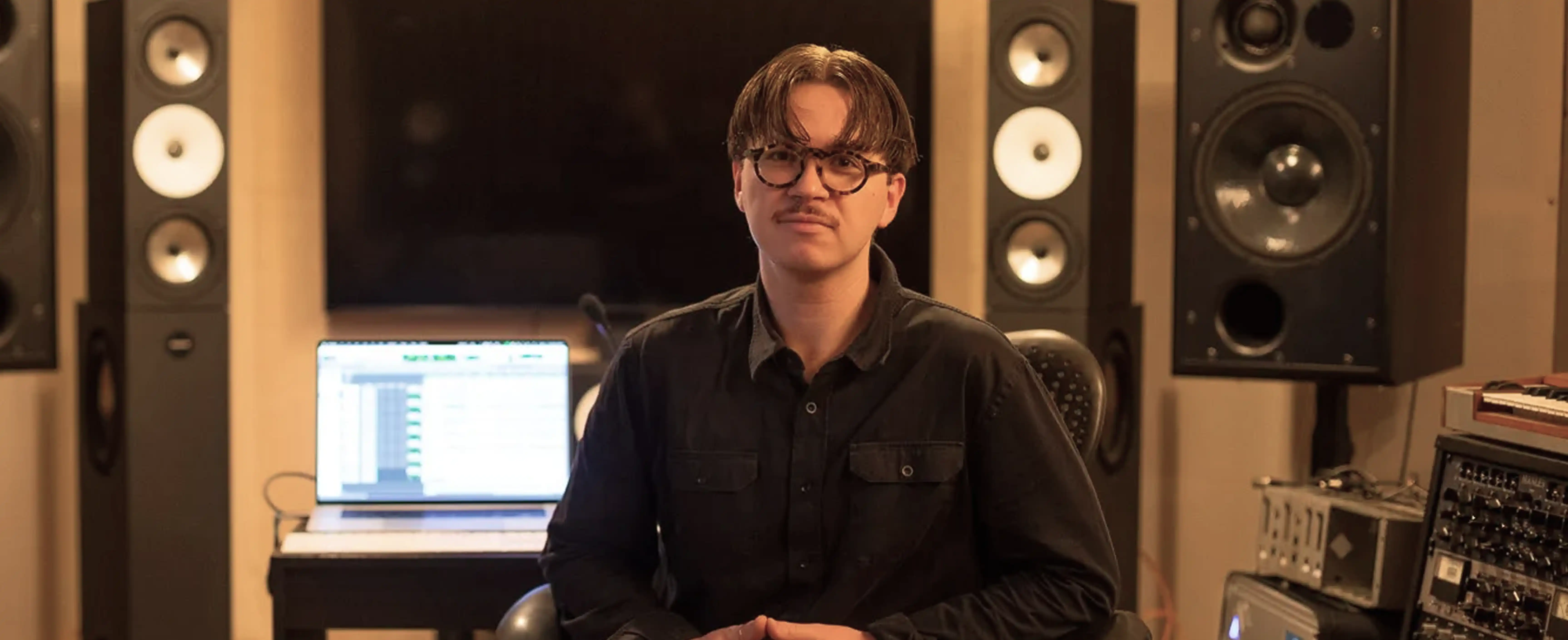 Bergur Torisson in the studio